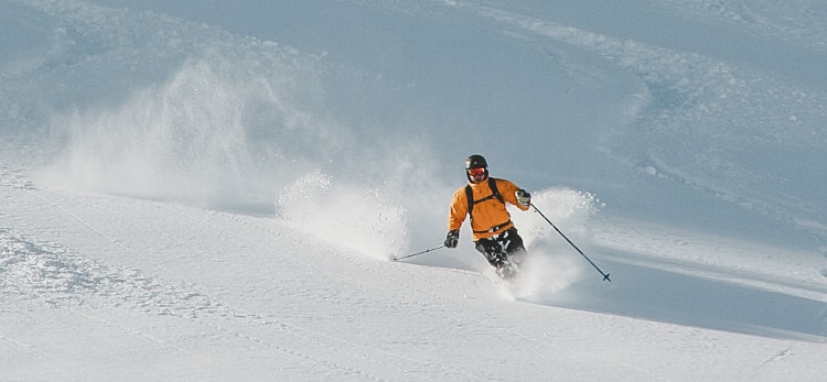 Skier Nisse Nielsen in La Grave, France. Photo: Andreas Bengtsson