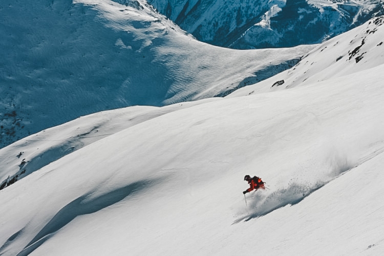 Roger Jällgård njuter av säsongens bästa dag i Alp dHuez, Frankrike.       Foto: Andreas Bengtsson