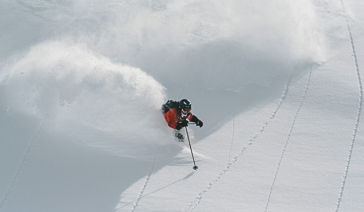 Anders Sjöberg i underbar pudersnö. St Luc, Switzerland, Best skiing at the moment vecka 12 - 2007. Foto: Andreas Bengtsson