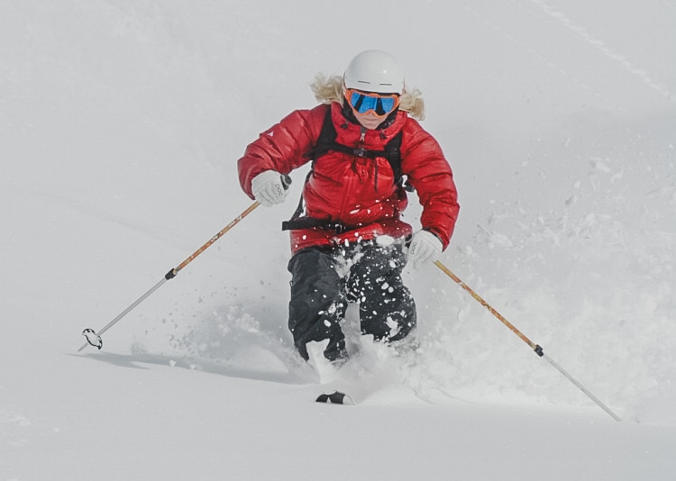 Sara Laurell in St Luc, Switzerland, Best skiing at the moment week 12 - 2007. Photo: Andreas Bengtsson