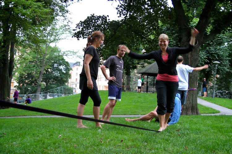 Slackline! Foto: Johanna Feuk