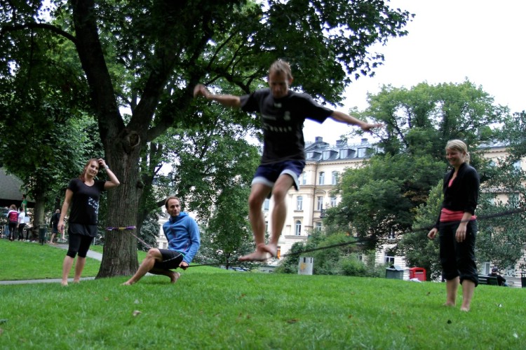 Slackline! Foto: Johanna Feuk