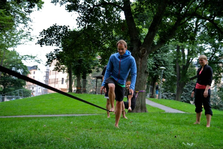 Slackline! Foto: Johanna Feuk