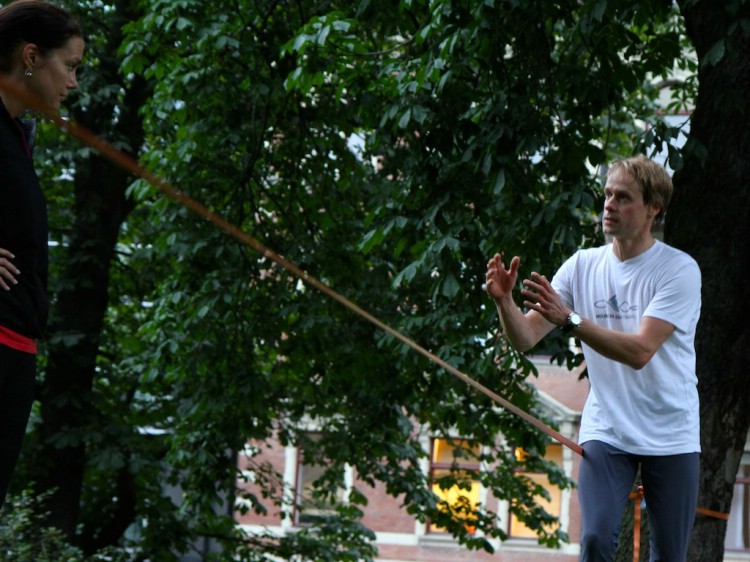 Slackline! Foto: Johanna Feuk