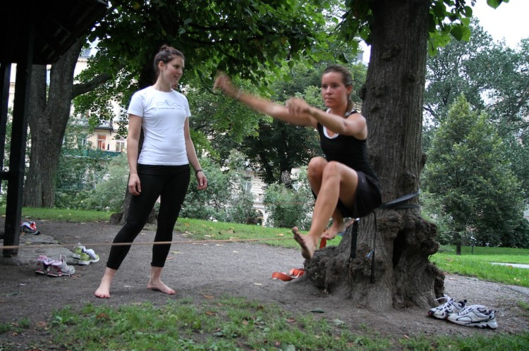 Slackline! Foto: Johanna Feuk