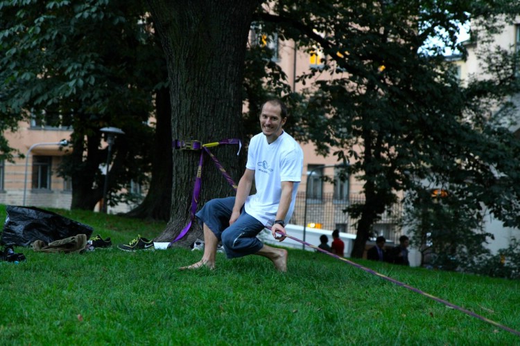 Slackline! Foto: Johanna Feuk