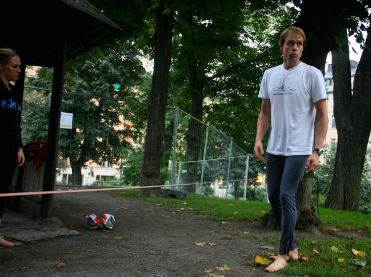 Slackline! Foto: Johanna Feuk