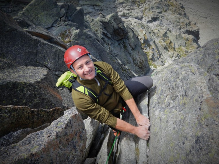 Brant klättring i Chamonix.     Foto: Morgan Salén