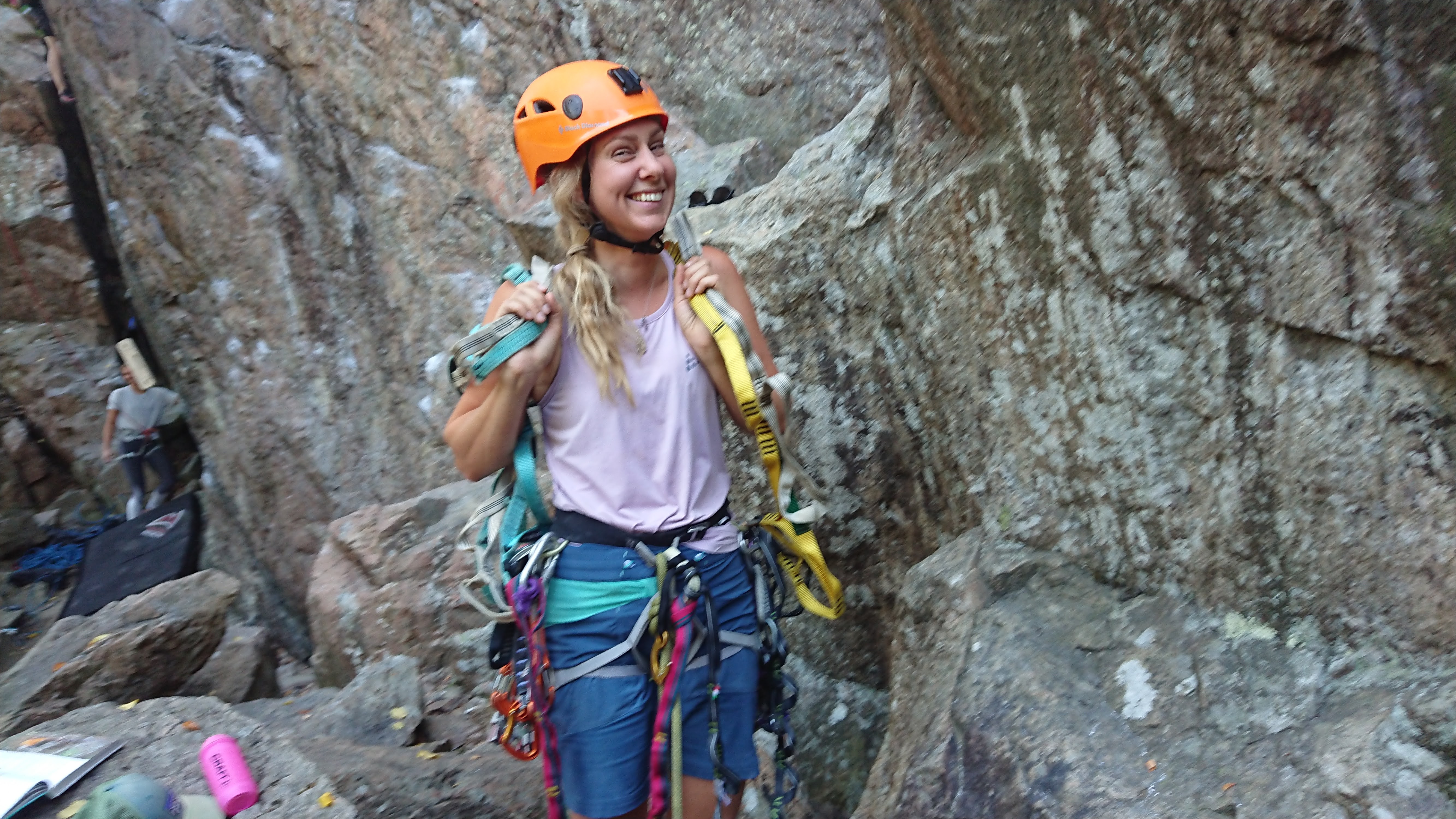 A lot of gear in aid climbing...