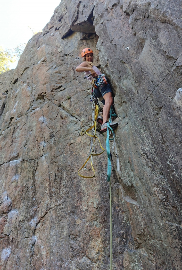 A lot of gear in aid climbing...