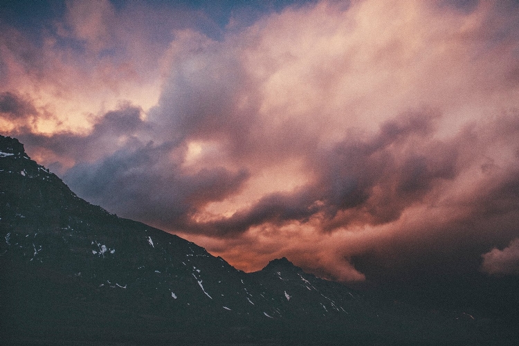 Dramatisk himmel i camp 2. Foto Emma Svensson