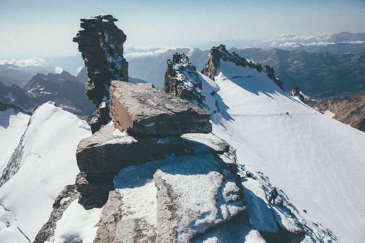 Utsikt från toppen av Gran Paradiso!