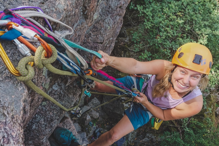 A lot of gear in aid climbing...