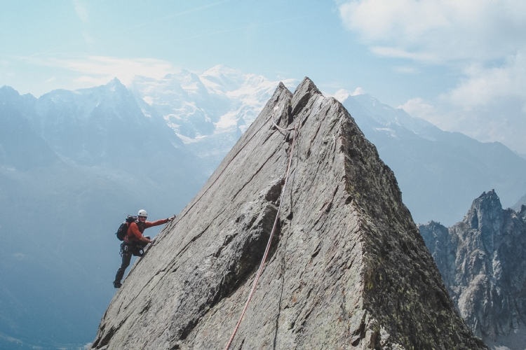 Klassisk klättervy över Mt Blanc massivet i Chamonix.     Foto: Morgan Salén