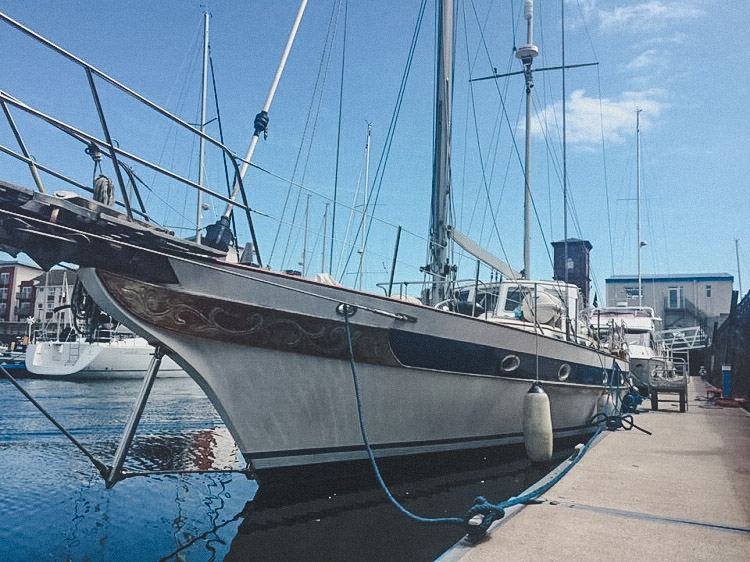 The boat we mostly use for Sail and Ski, Duen III     Photo: Andreas Bengtsson