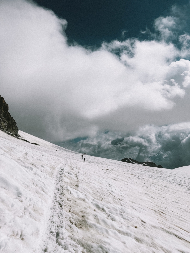 På väg ned från Gran Paradiso