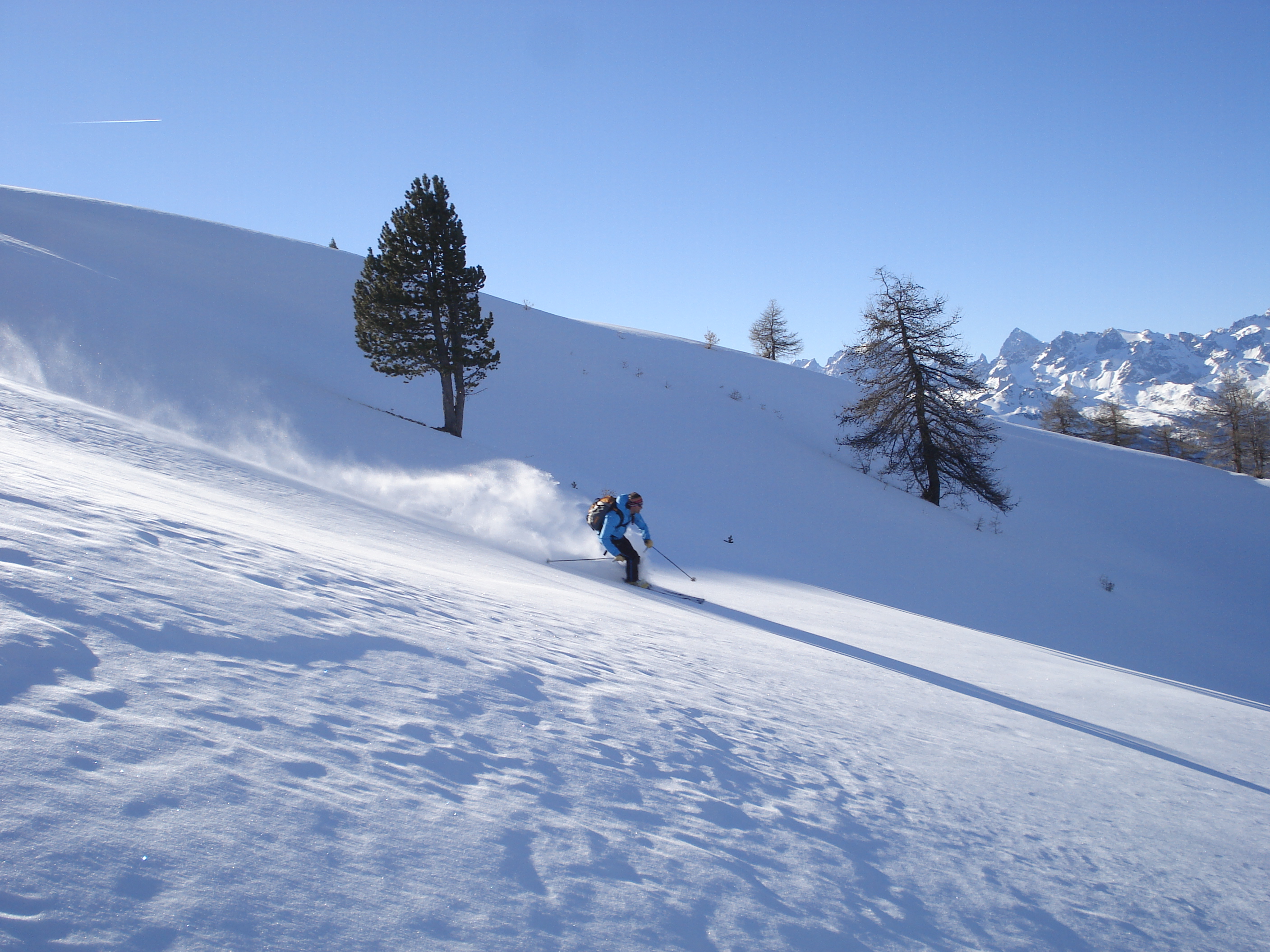 Bergsguide Jimmy Odn frn Verbier gillar skidkningen i La Grave ocks.      Foto: Andreas Bengtsson