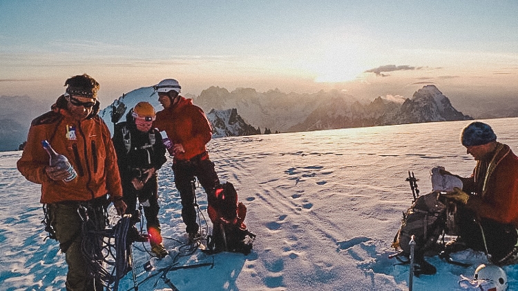 On the summit of Mt Blanc. July 2010. Photo: Magnus Lärke