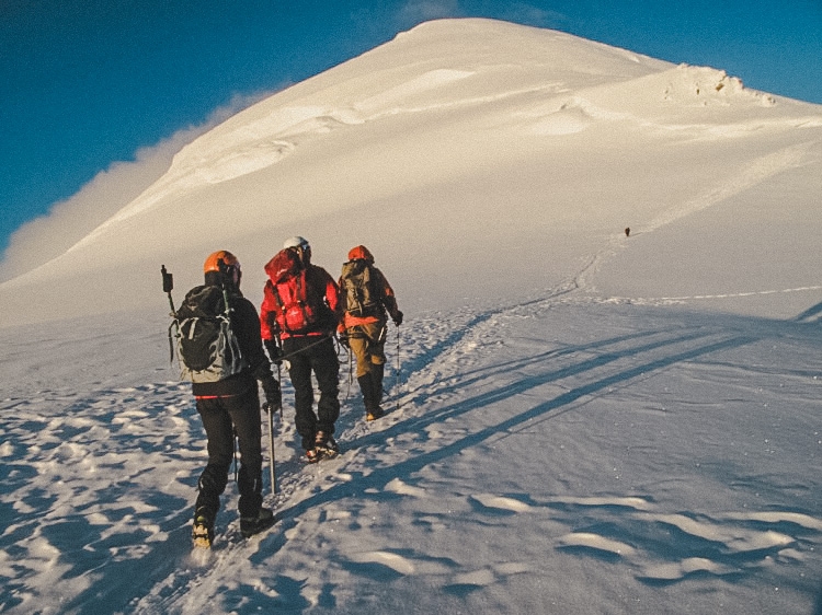 Starting the last climb to the summit. June 2010. Photo: Magnus Strand