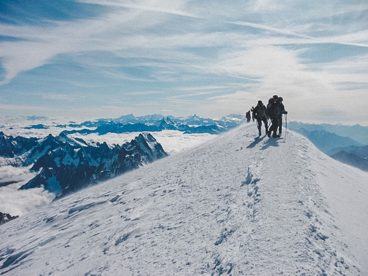 At the summit in strong wind an minus 10 celcius. July 2009. Photo: Anders Nygren