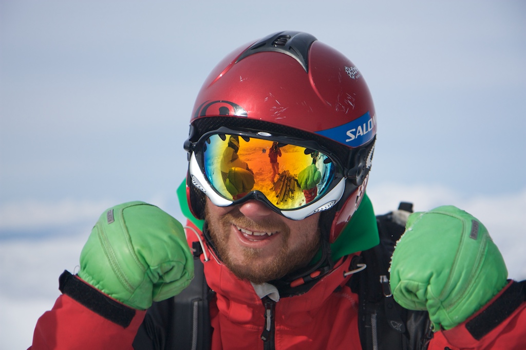  Johan psykar upp sig infr Gorsa-glaciren. Foto: Carl Lundberg