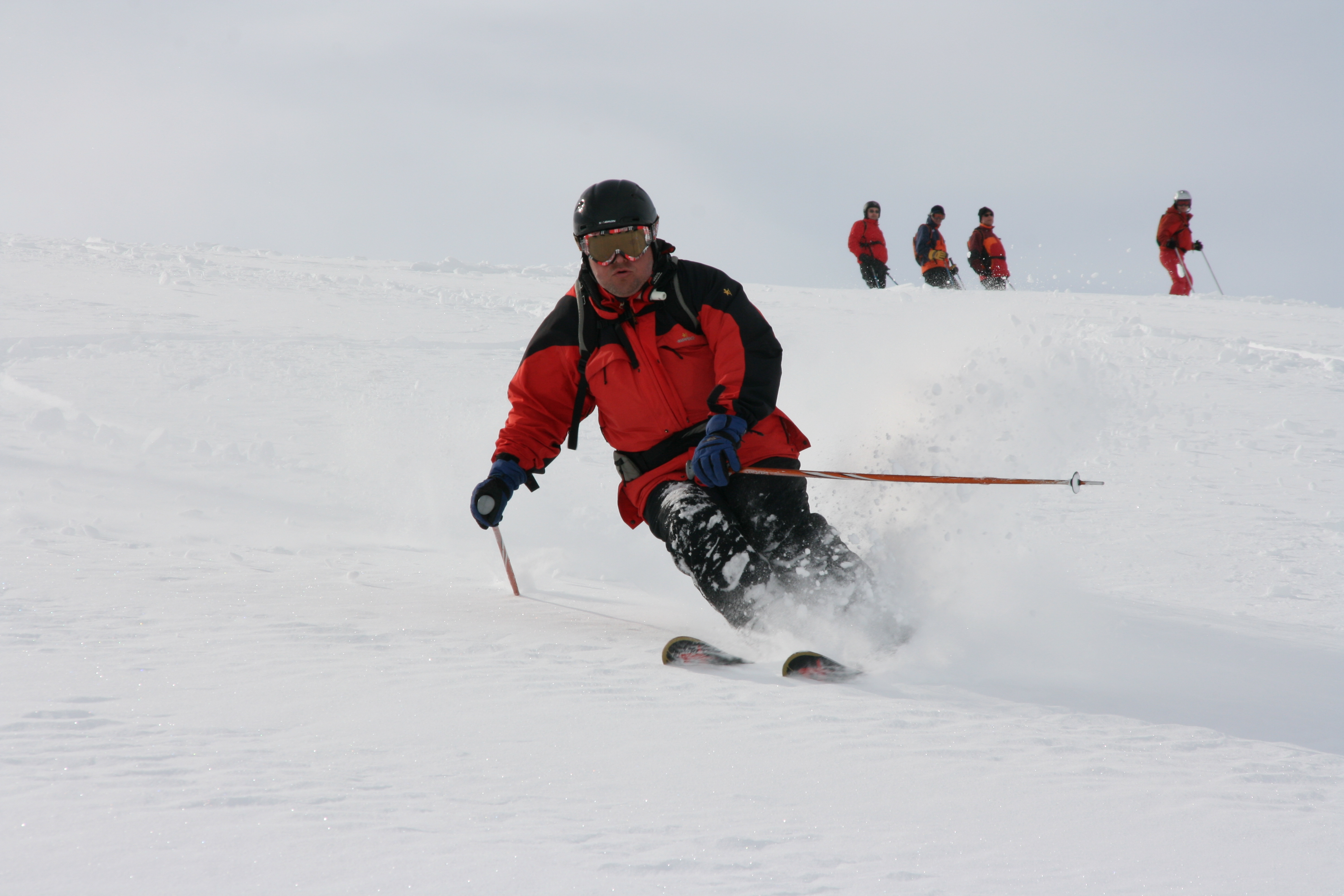 Puder p Vassitjocka. Heliski Riksgrnsen 27 april 2009. Foto: Andreas Bengtsson 