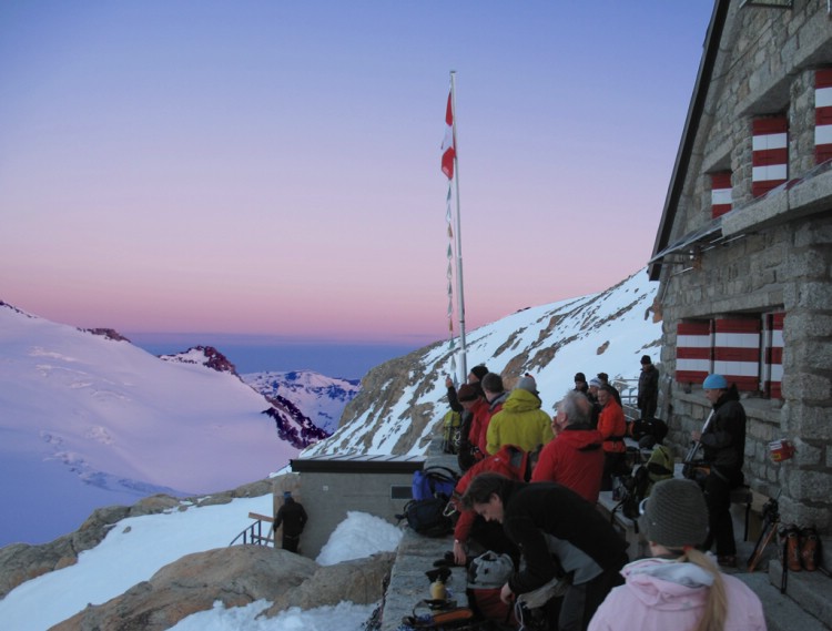 Preparing for the day ahead Trient Refuge.  Photo: ©Lisa Auer