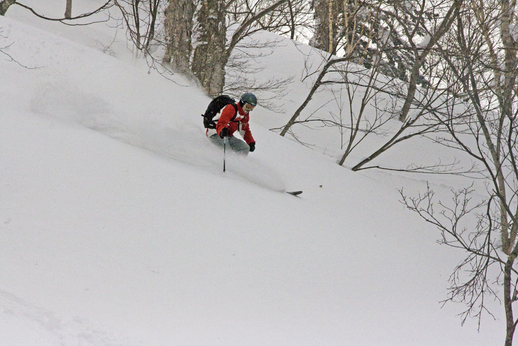 Anders Wrvik powder skiing in Hokkaido, Japan. January 8 2010. Photo: Andreas Bengtsson 
