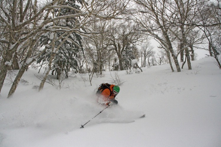 Ola Ilebrand powder skiing in Hokkaido, Japan. January 8 2010. Photo: Andreas Bengtsson 