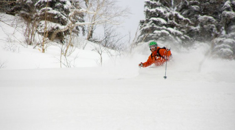 Ola Ilebrand powder skiing. Hokkaido, Japan. January 10 2010. Photo: Andreas Bengtsson 