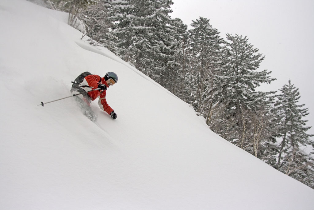 Anders Wrvik skiing powder. Hokkaido, Japan. January 11 2010. Photo: Andreas Bengtsson 