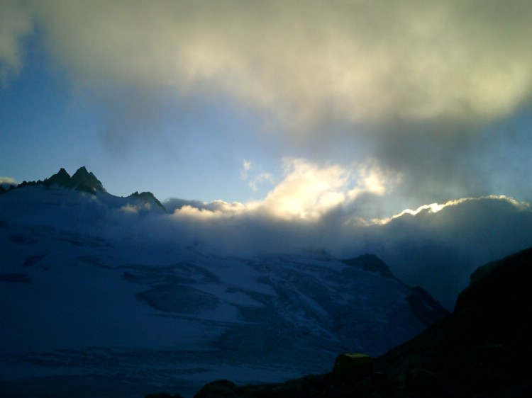 Utsikt från Trient hyttan över Glacier du Tour och Aiguille de Tour.     Foto: Andreas Bengtsson
