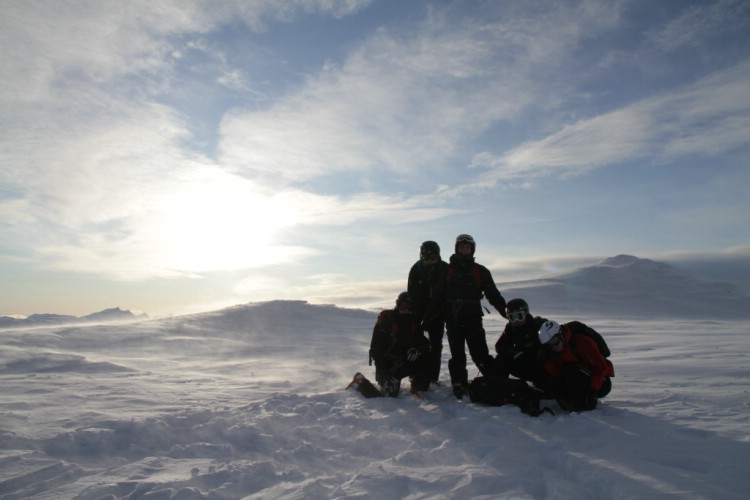 Första gruppen heliski säsongen 2010. 13 Mars 2010 Foto: Andreas Bengtsson