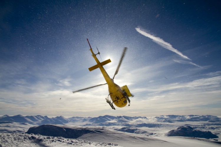 AS 350 B3+ The worlds best helicopter for heliski. March 19 2010 Photo: Andreas Bengtsson 
