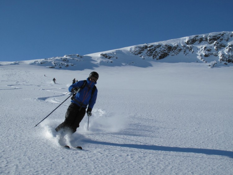 Powder cruising on Gorsacohkka, 31st March 2010 Photo: Lisa Auer