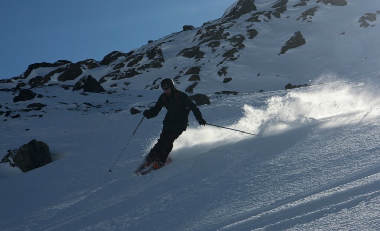 Powder skiing at Korsa, 7th April 2010 Photo: Carl Lundberg