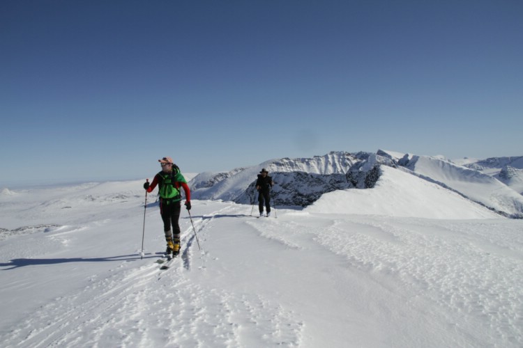 Ski touring in Sarek. 5th April 2010. Photo: Magnus Strand