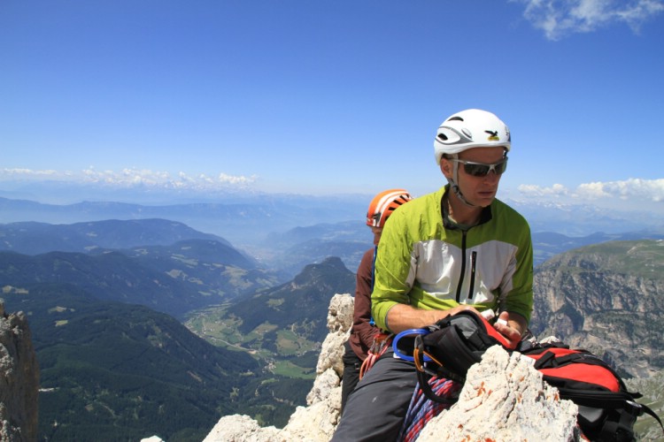 Anders Ljunggren and Gustav Forssell at the top of Delago turn.     July 9 2010 Photo: Andreas Bengtsson