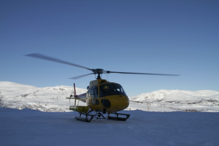 Our helicopter, AS 350 B3. Photo: Martin Nykles
